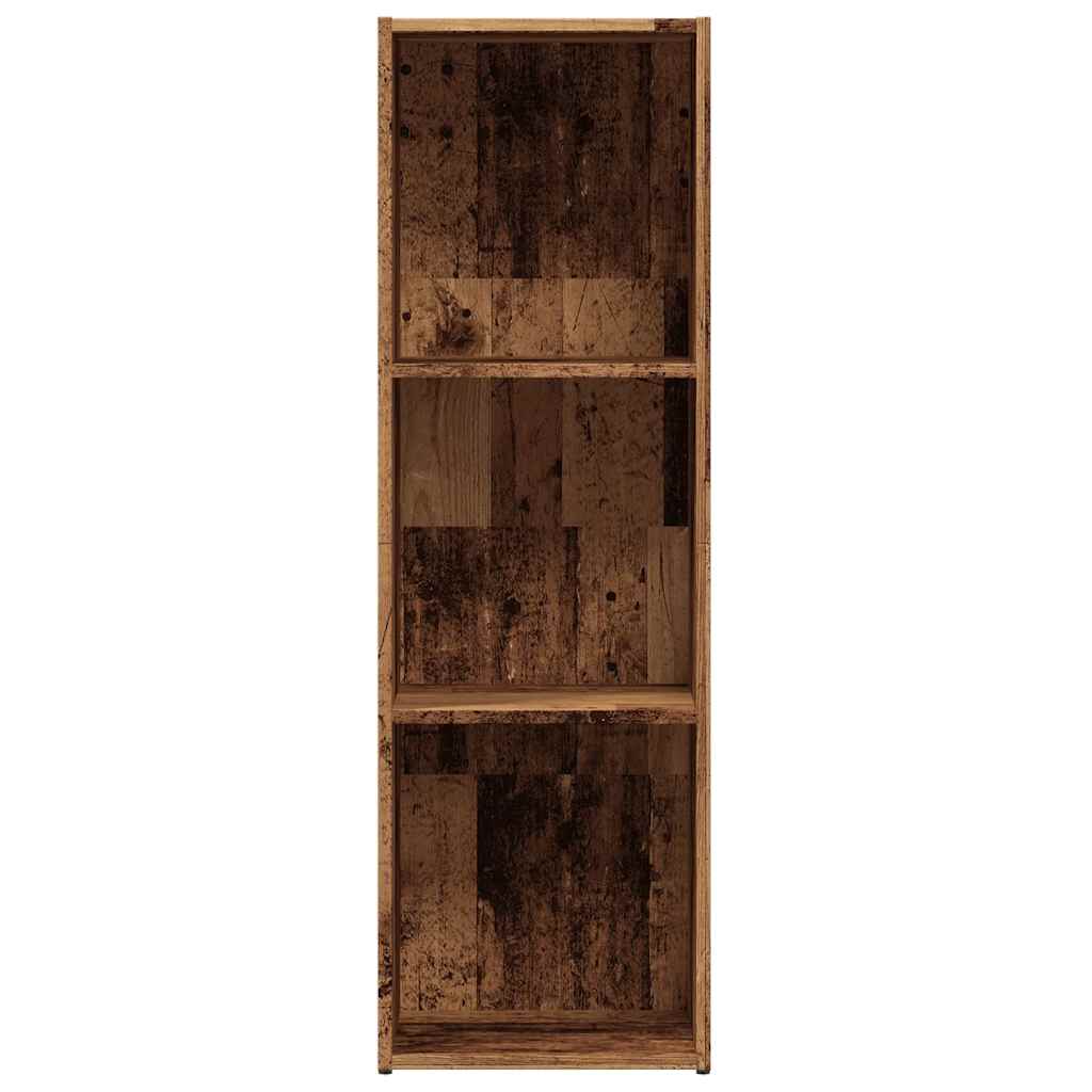 antik fa színű szerelt fa könyvszekrény 36 x 30 x 114 cm