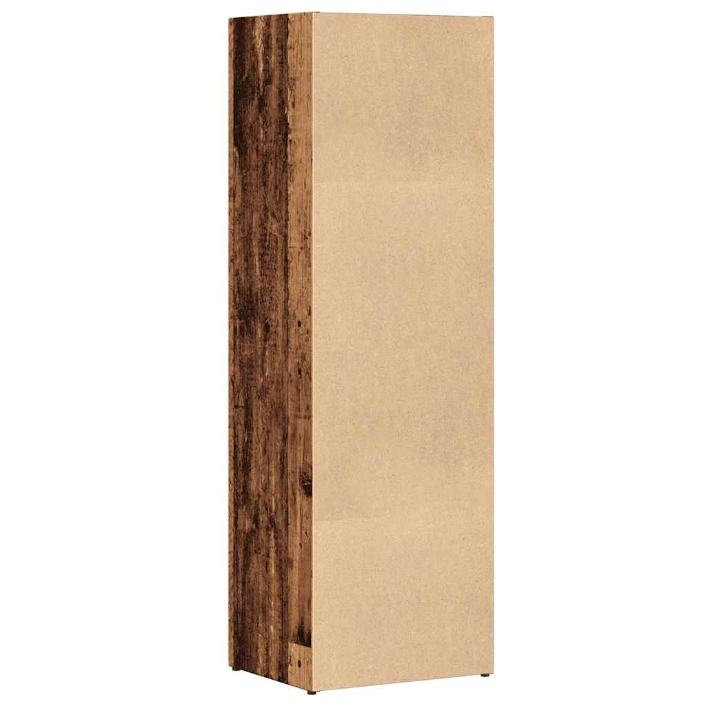 antik fa színű szerelt fa könyvszekrény 36 x 30 x 114 cm