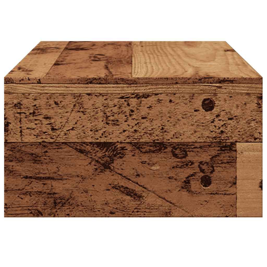 Régi fa forgácslap monitorállvány 42 x 24 x 13 cm