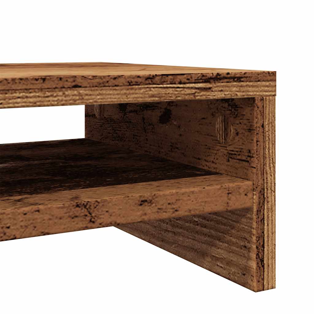 Régi fa forgácslap monitorállvány 42 x 24 x 13 cm