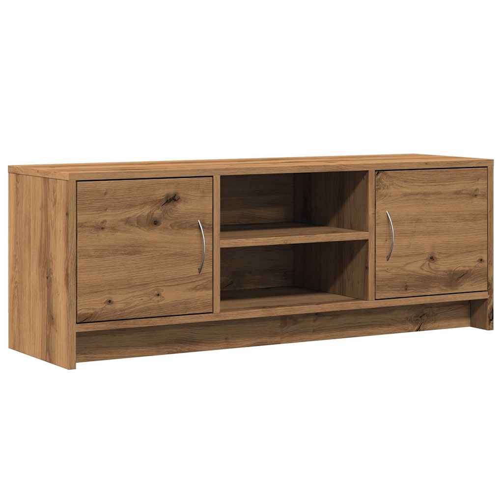 kézműves tölgy színű szerelt fa TV-szekrény 102x30x37,5 cm