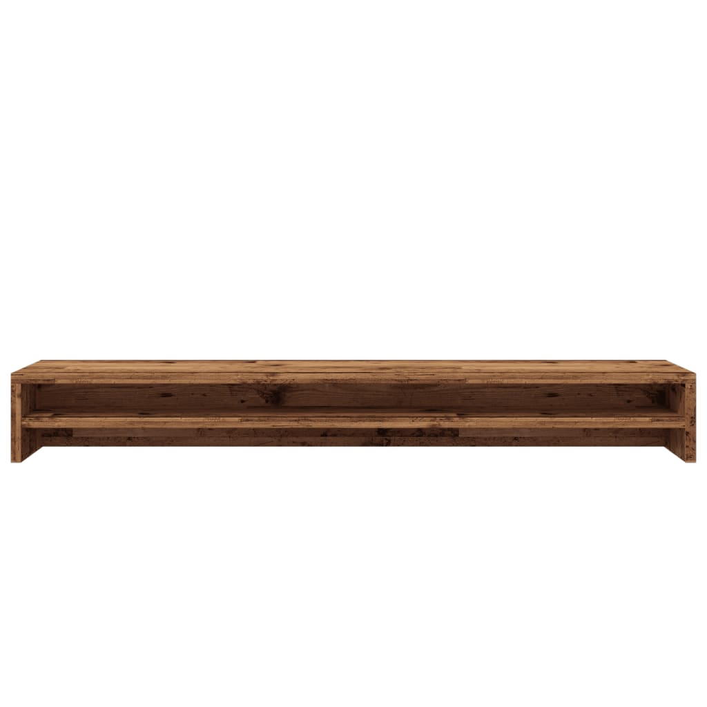 antik fa színű szerelt fa monitorállvány 100 x 24 x 13 cm
