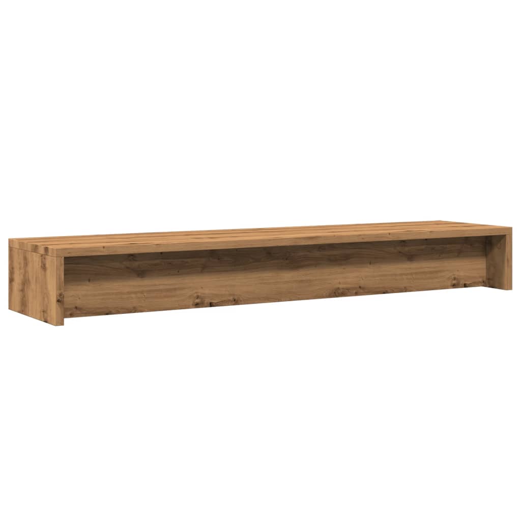 kézműves tölgy színű szerelt fa monitorállvány 100 x 24 x 13 cm