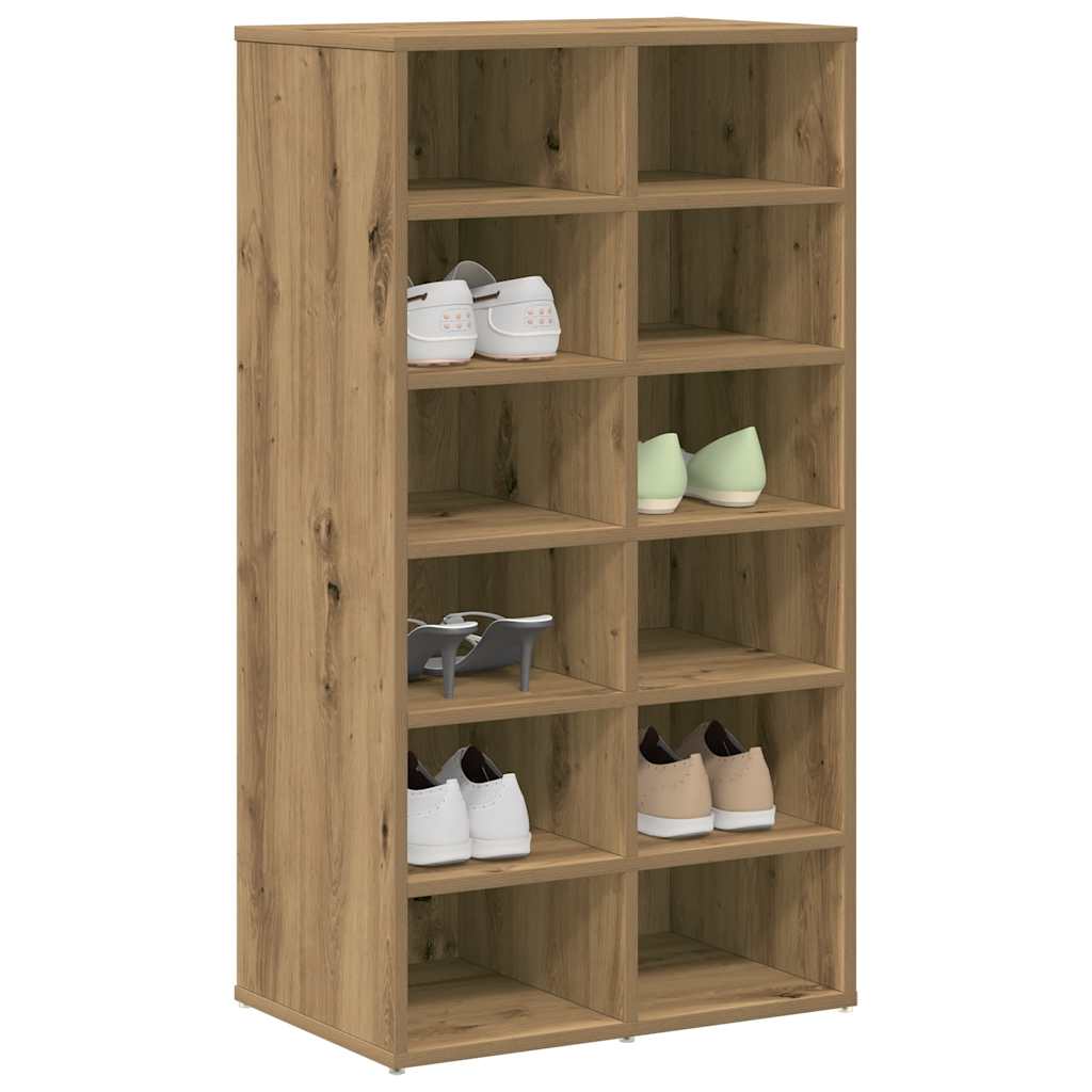Cipőtartó kézműves tölgy 54x34x100,5 cm műszaki fa