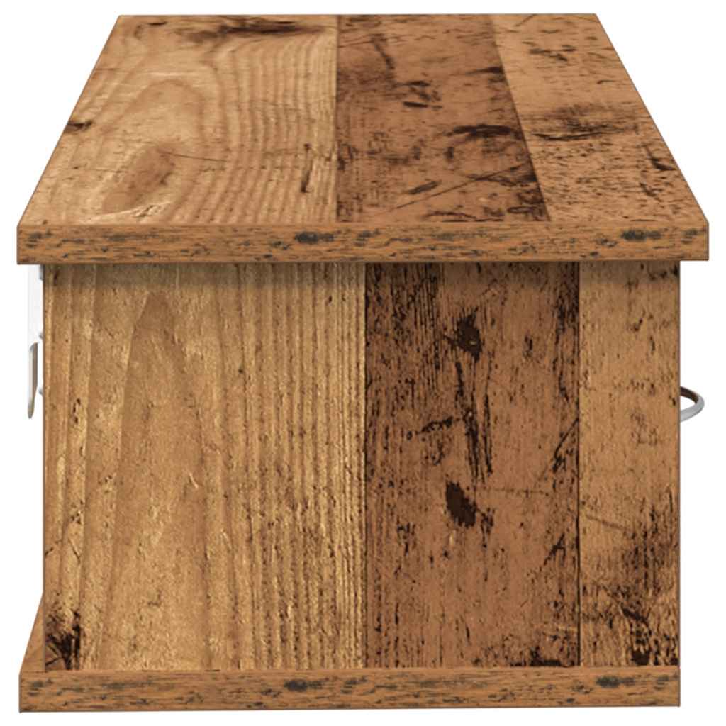 antik fa színű szerelt fa faliszekrény 60x26x18,5 cm