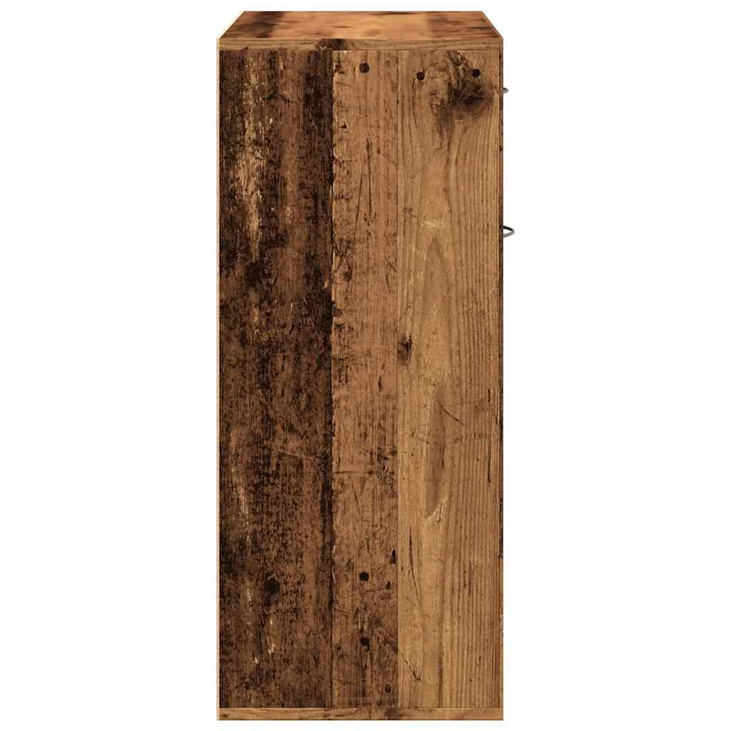 antik fa színű szerelt fa cipősszekrény 60 x 35 x 84 cm