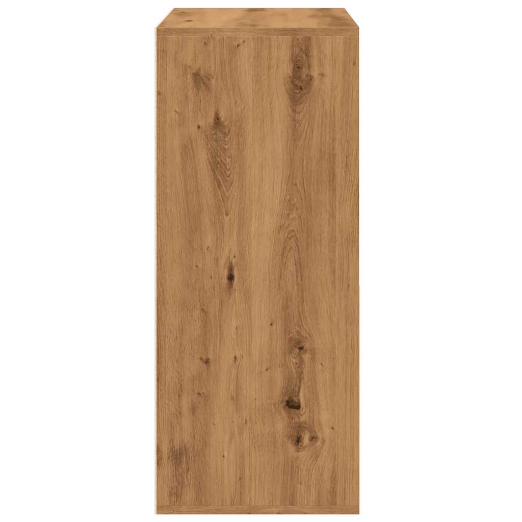 kézműves tölgy színű szerelt fa cipősszekrény 60 x 35 x 84 cm