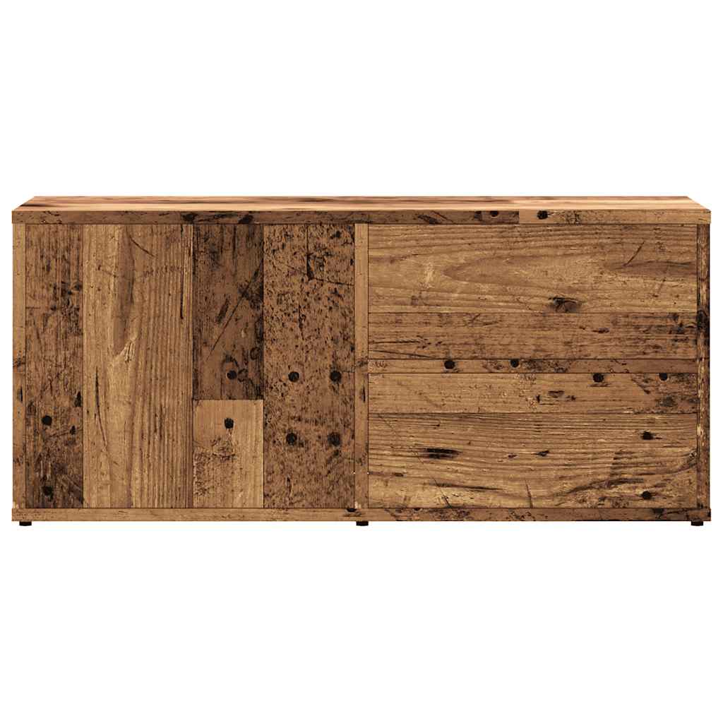 antik fa színű szerelt fa TV-szekrény 80x34x35,5 cm