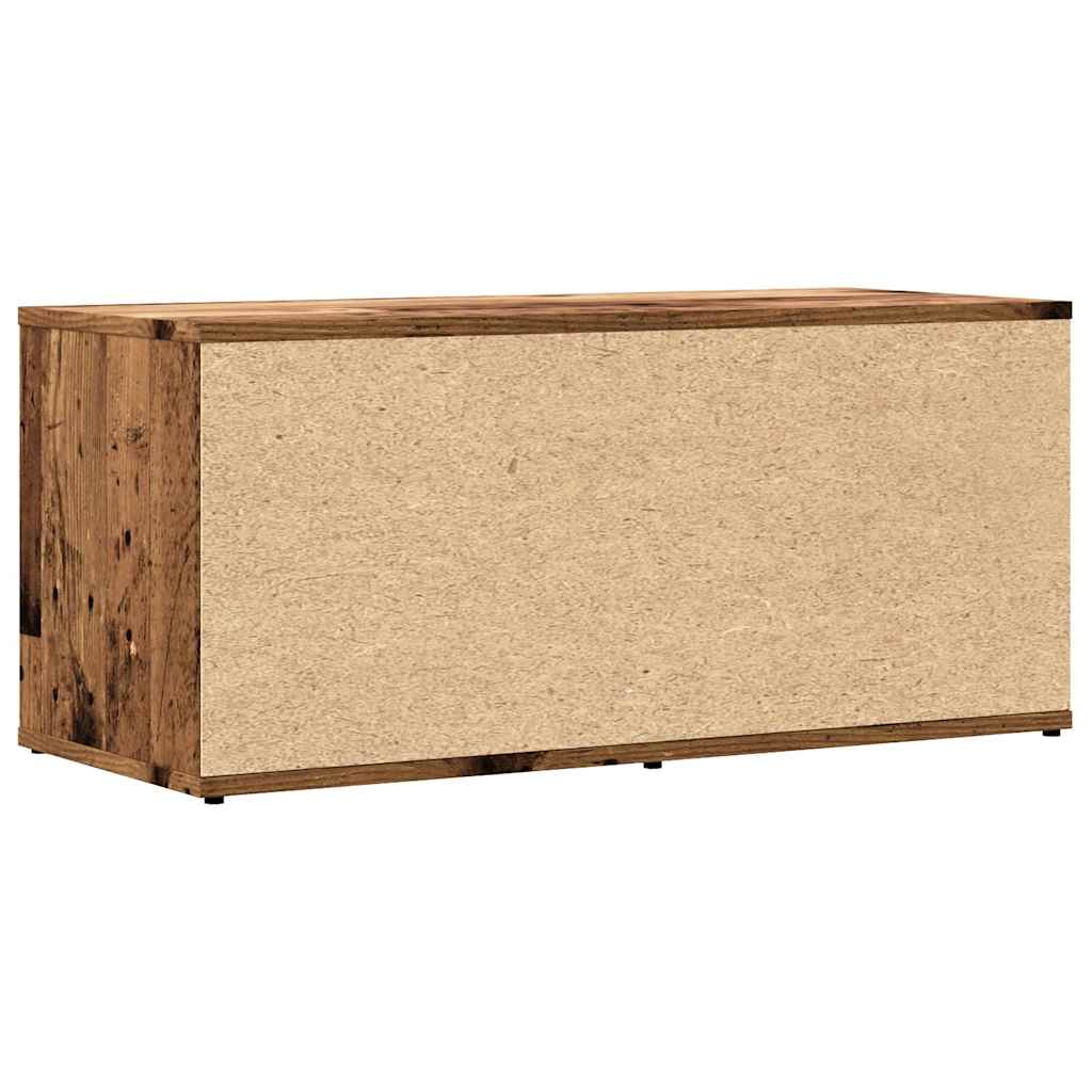 antik fa színű szerelt fa TV-szekrény 80x34x35,5 cm