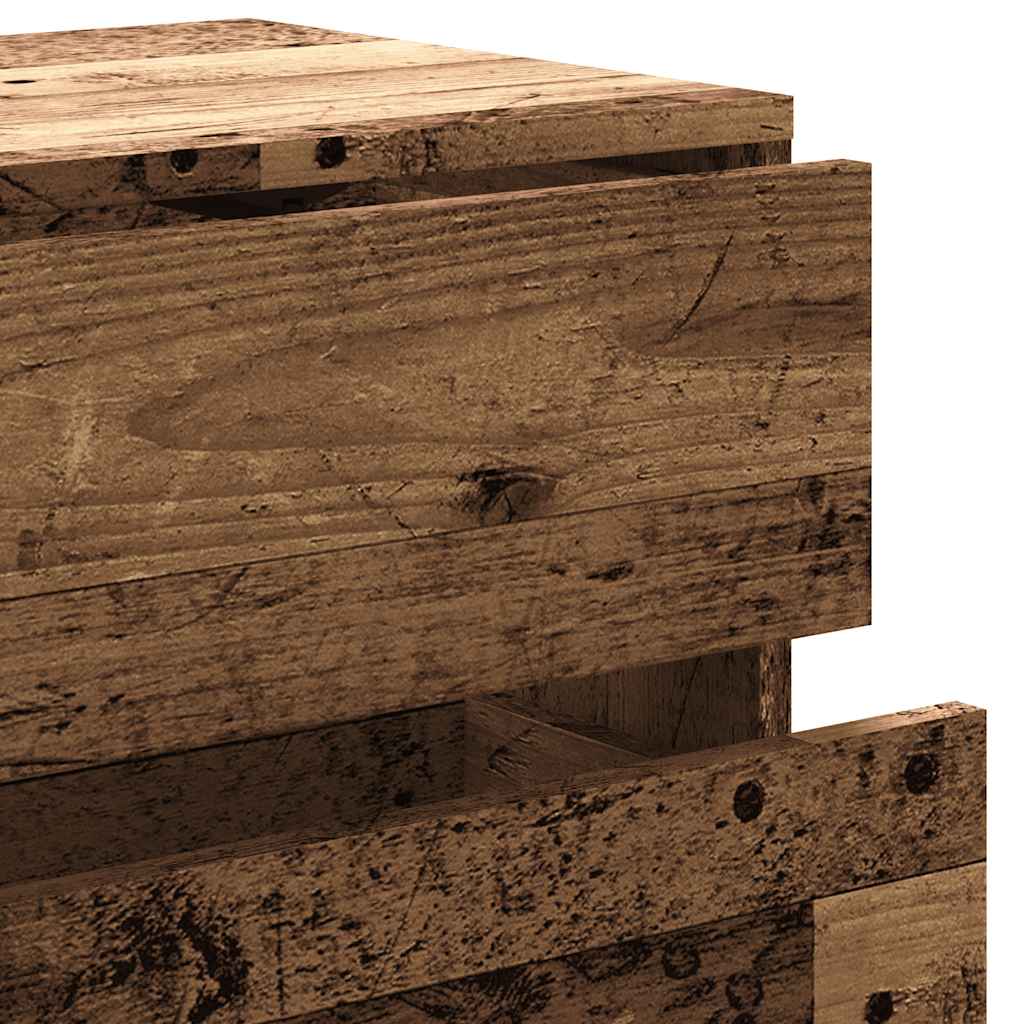 antik fa színű szerelt fa TV-szekrény 80x34x35,5 cm