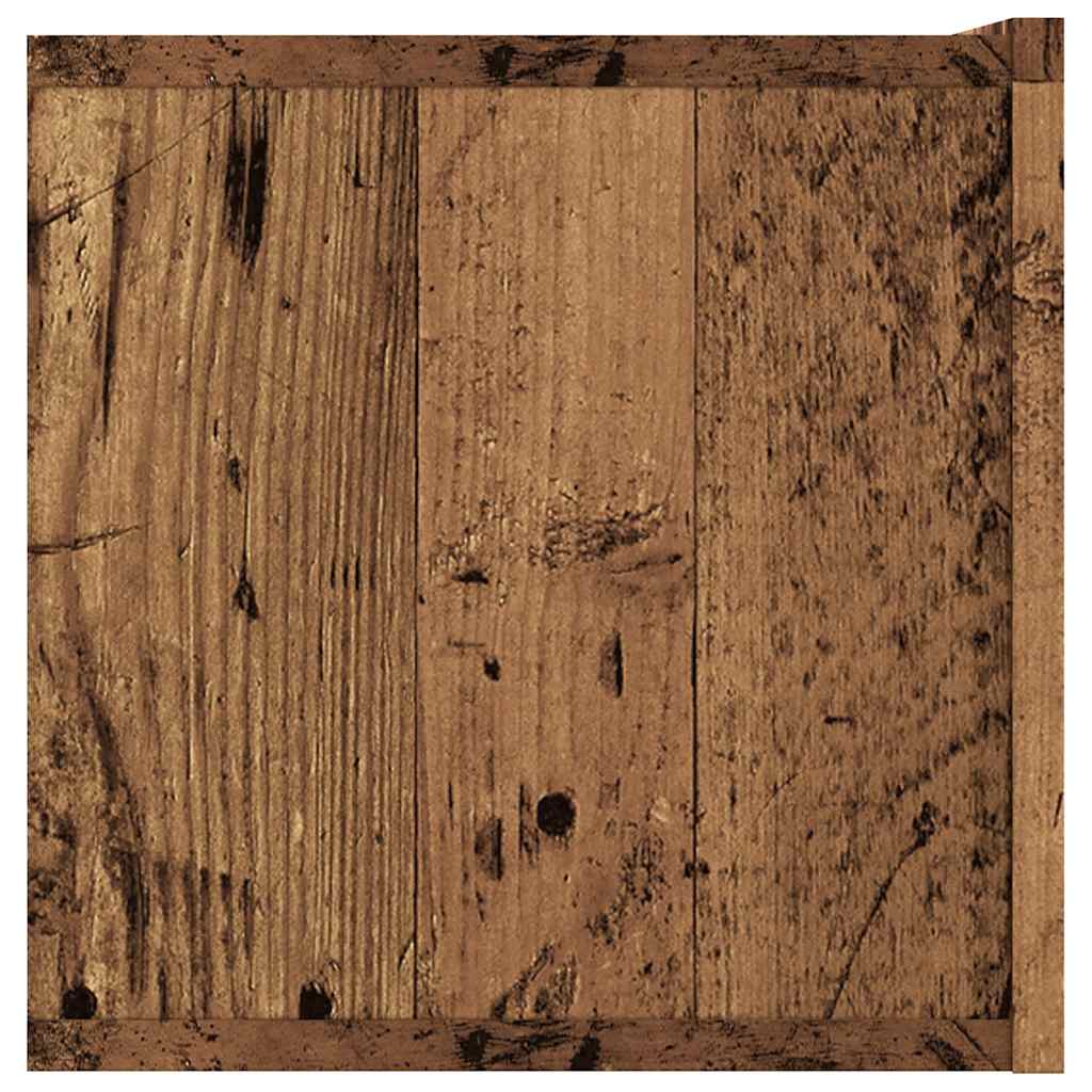antik fa színű szerelt fa fali TV-szekrény 120 x 30 x 30 cm
