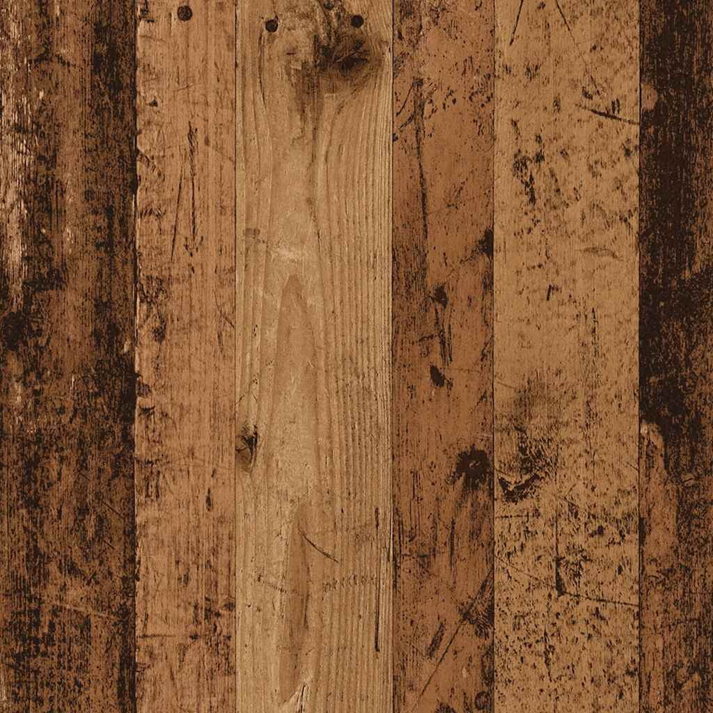 antik fa színű szerelt fa fali TV-szekrény 120 x 30 x 30 cm