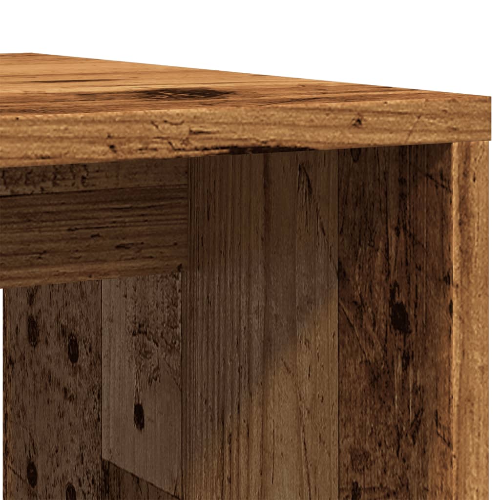 antik fa színű szerelt fa dohányzóasztal 100 x 48 x 40 cm