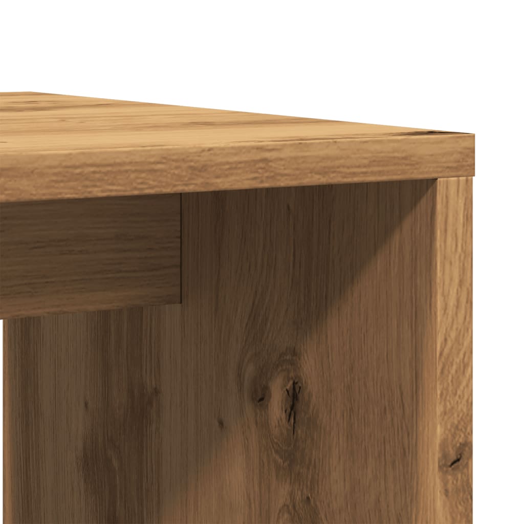 kézműves tölgy színű szerelt fa dohányzóasztal 100 x 48 x 40 cm