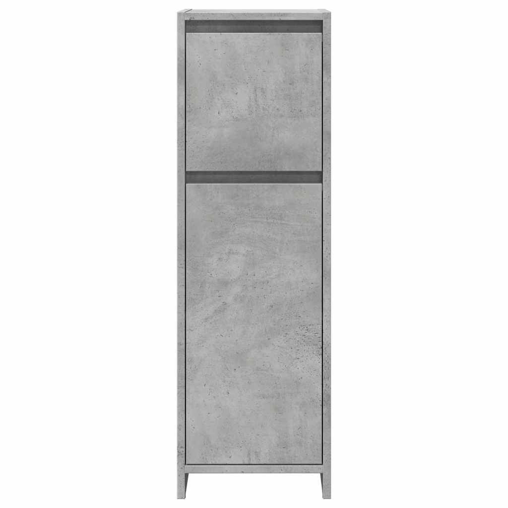 betonszürke forgácslap fürdőszobaszekrény 30 x 30 x 95 cm