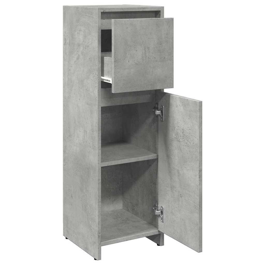 betonszürke forgácslap fürdőszobaszekrény 30 x 30 x 95 cm
