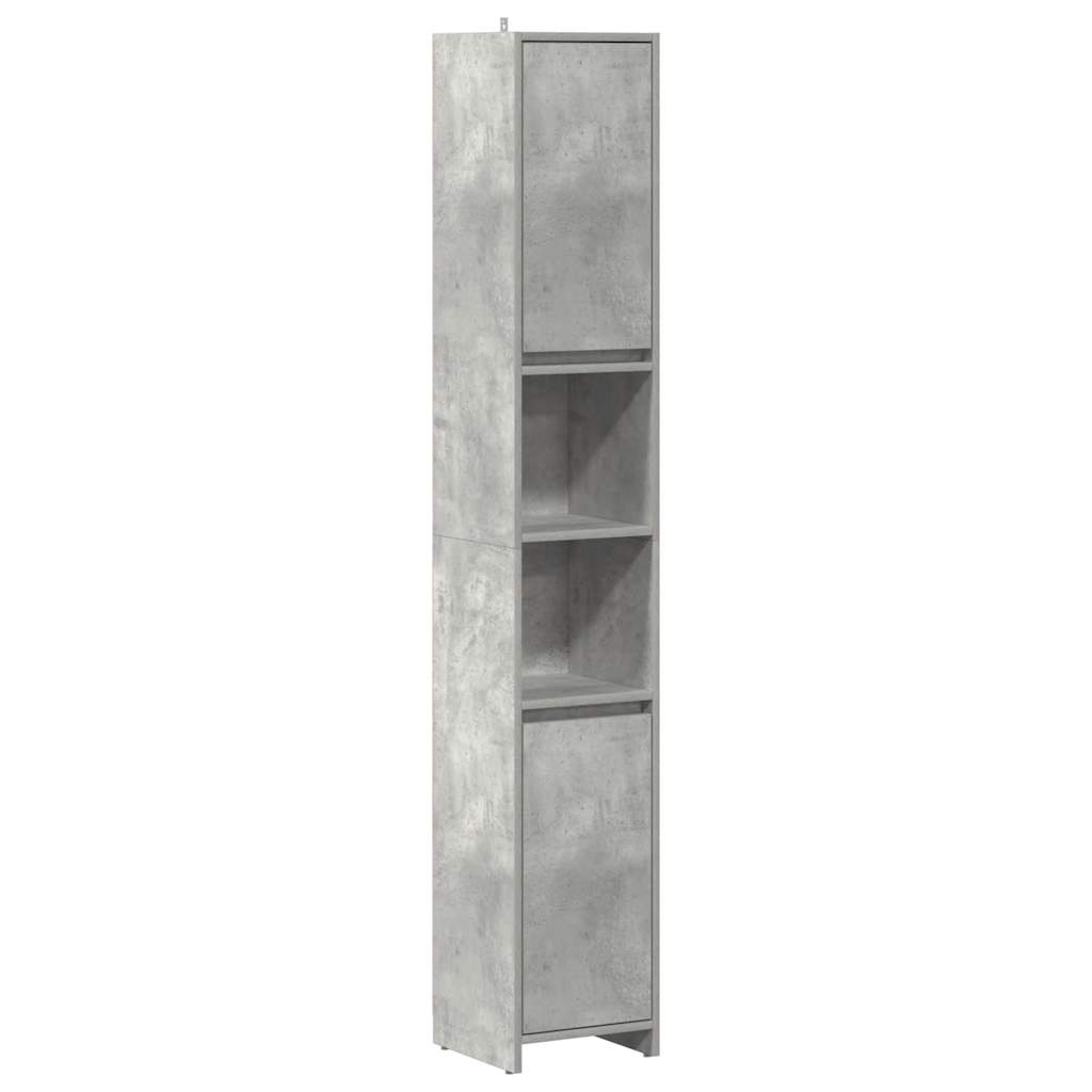betonszürke forgácslap fürdőszobaszekrény 30 x 30 x 183,5 cm