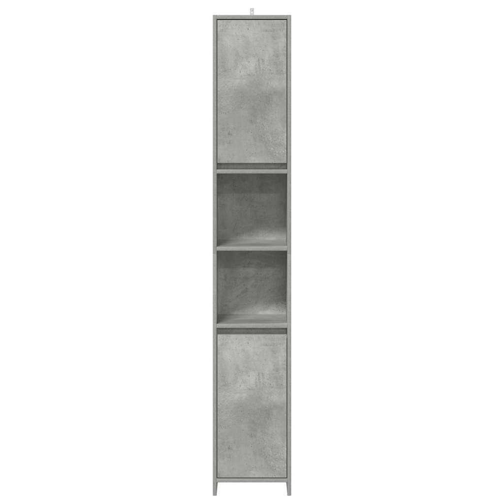 betonszürke forgácslap fürdőszobaszekrény 30 x 30 x 183,5 cm