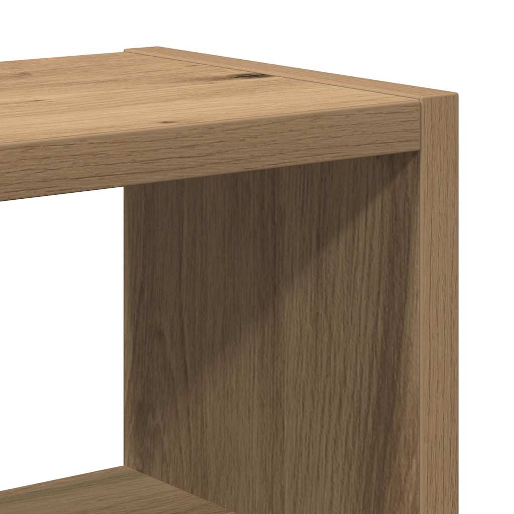kézműves tölgy színű szerelt fa fali polc 45 x 16 x 45 cm