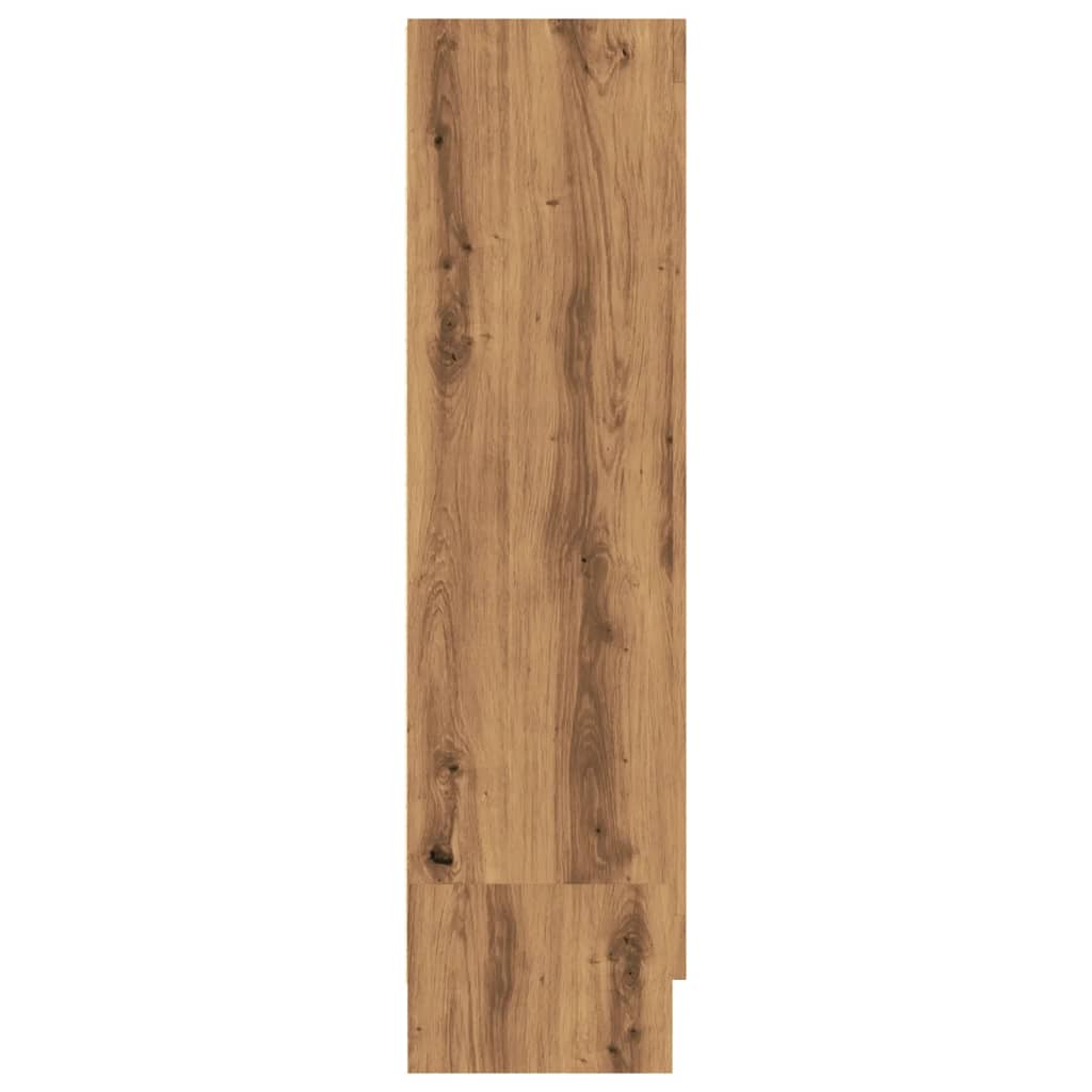 kézműves tölgy színű szerelt fa könyvszekrény 82,5x30,5x115 cm