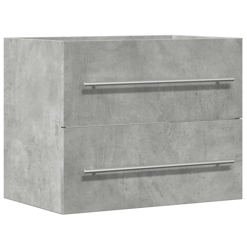 betonszürke szerelt fa mosdószekrény 60 x 38,5 x 48 cm