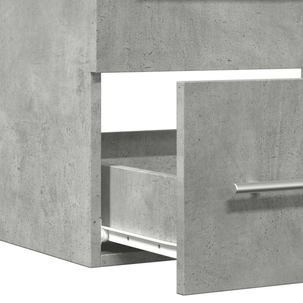 betonszürke szerelt fa mosdószekrény 60 x 38,5 x 48 cm