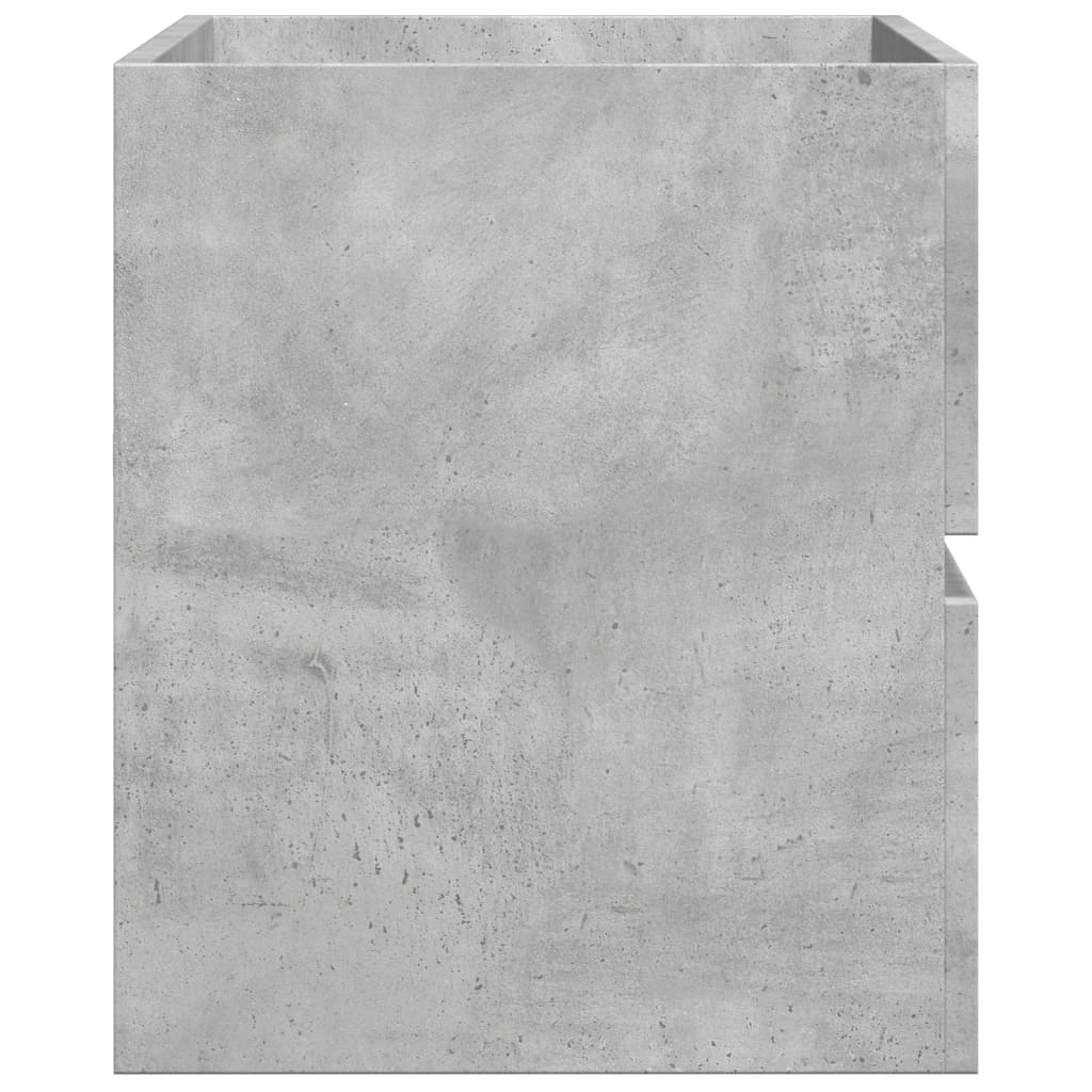 betonszürke szerelt fa függő fürdőszobaszekrény 80x38,5x45 cm