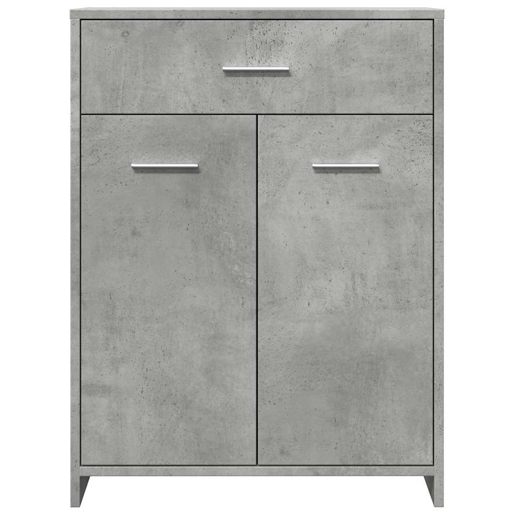 betonszürke szerelt fa fürdőszobaszekrény 60 x 33 x 80 cm
