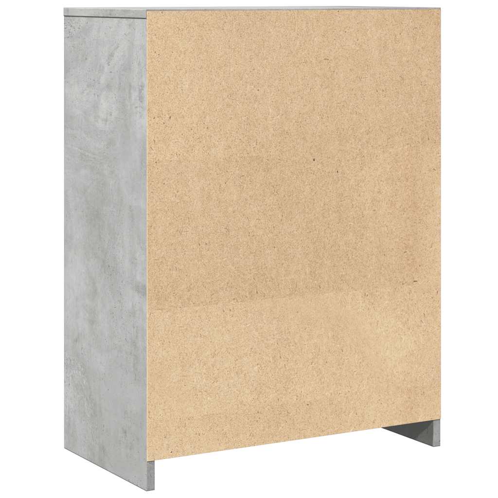 betonszürke szerelt fa fürdőszobaszekrény 60 x 33 x 80 cm