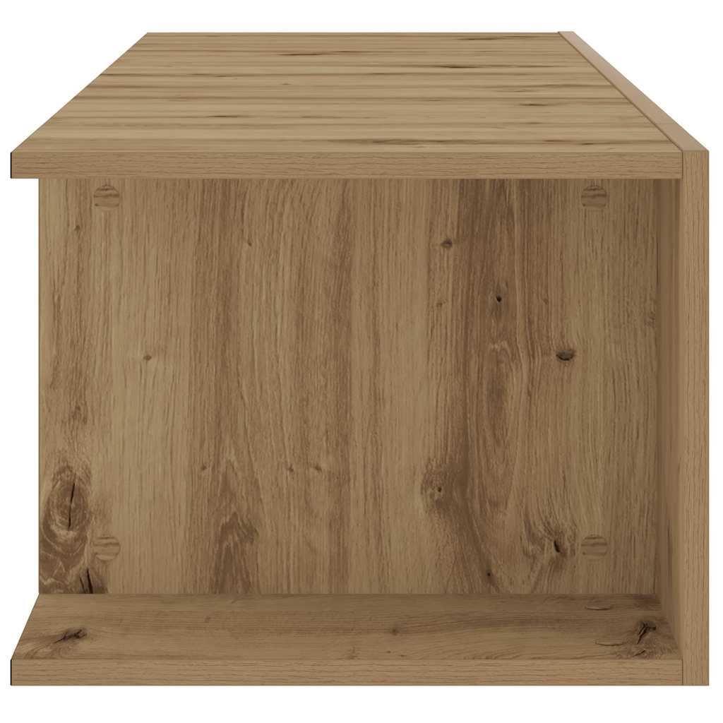 kézműves tölgy szerelt fa TV-szekrény LED-ekkel 135x39x30 cm