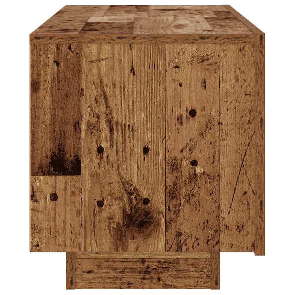 antik hatású szerelt fa TV-szekrény 100 x 35 x 40 cm
