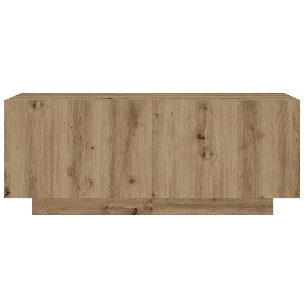 kézműves tölgy színű szerelt fa TV-szekrény 100 x 35 x 40 cm