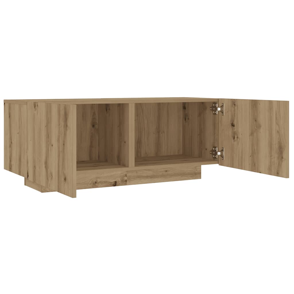 kézműves tölgy színű szerelt fa TV-szekrény 100 x 35 x 40 cm