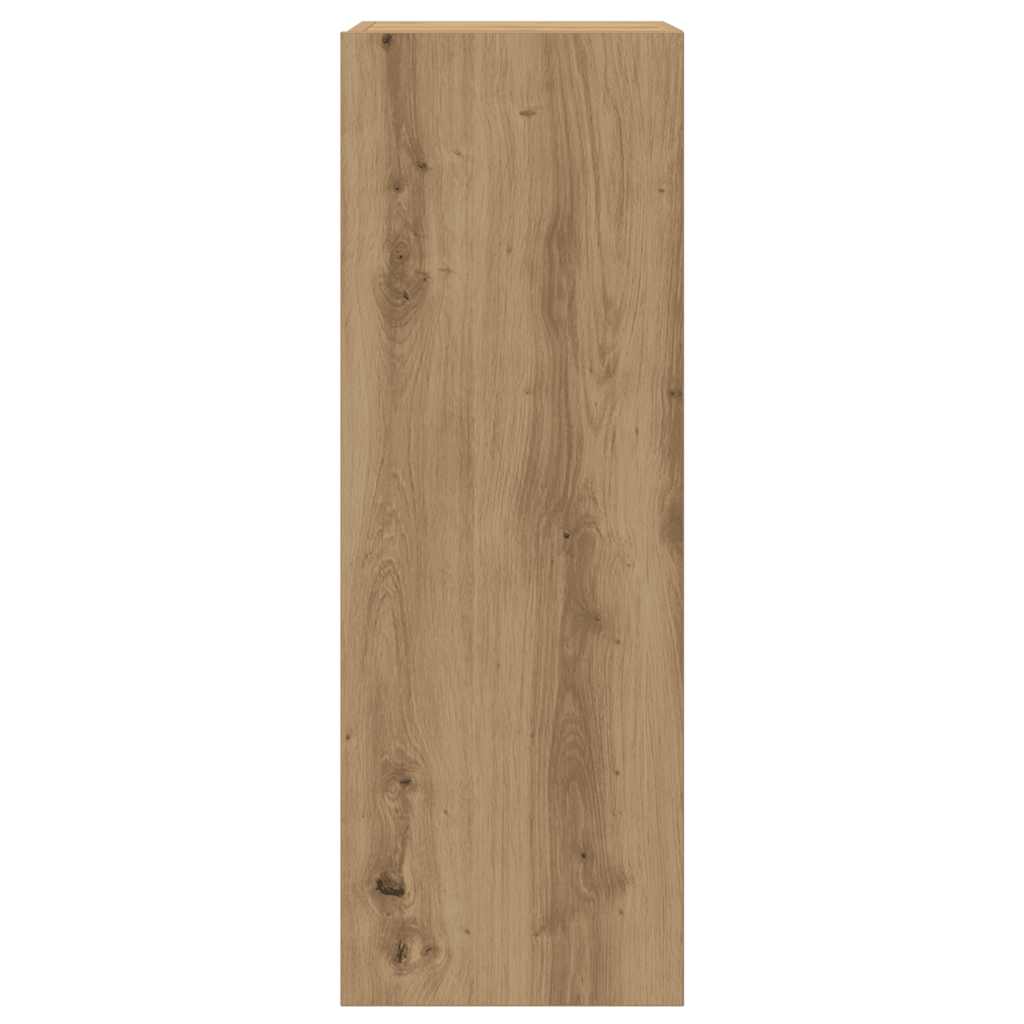 kézműves tölgy színű szerelt fa TV-szekrény 30,5 x 30 x 90 cm