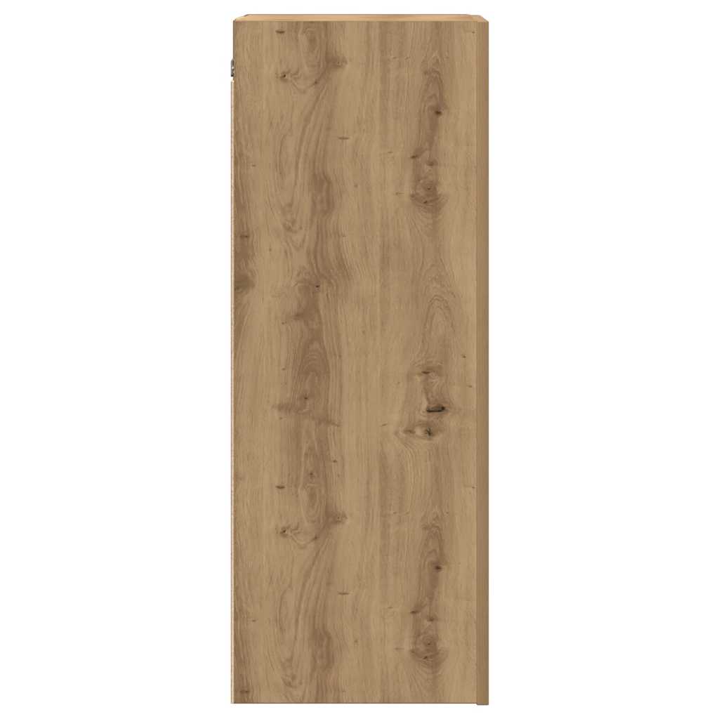 kézműves tölgy színű szerelt fa TV-szekrény 30,5 x 30 x 90 cm