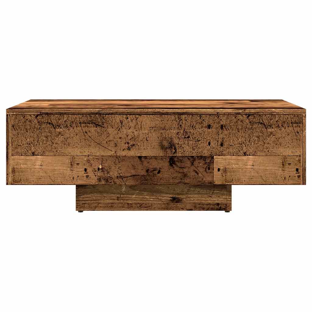 antik fa színű szerelt fa dohányzóasztal 85 x 55 x 31 cm