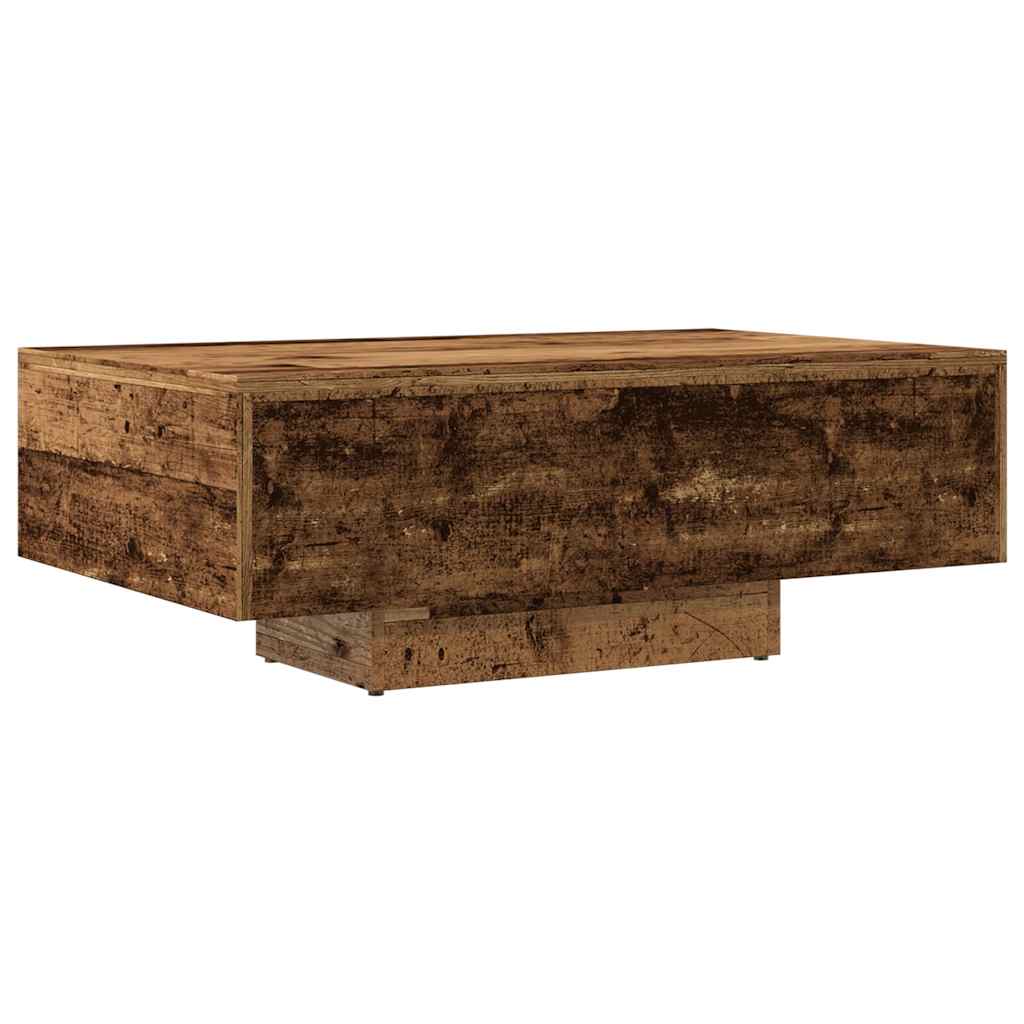 antik fa színű szerelt fa dohányzóasztal 85 x 55 x 31 cm