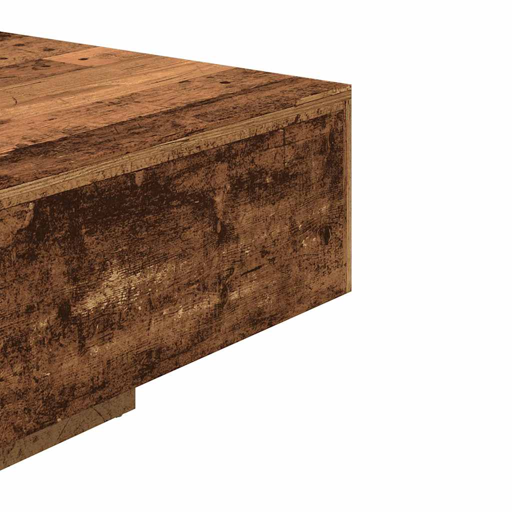 antik fa színű szerelt fa dohányzóasztal 85 x 55 x 31 cm