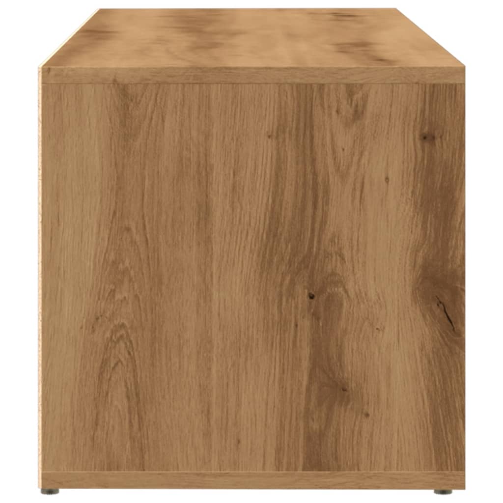 kézműves tölgy színű szerelt fa cipőtároló pad 105 x 35 x 35 cm