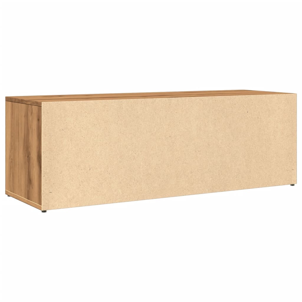 kézműves tölgy színű szerelt fa cipőtároló pad 105 x 35 x 35 cm