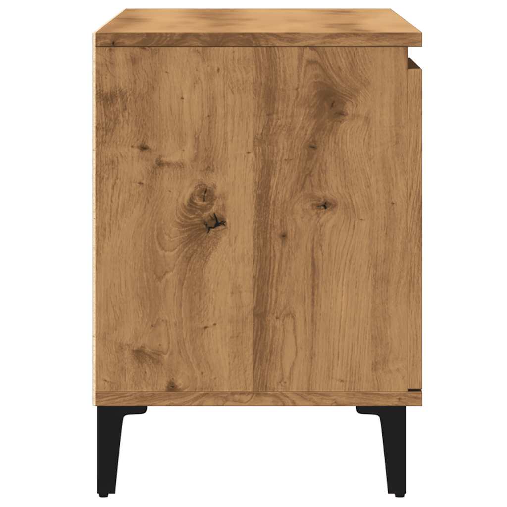 kézműves tölgy színű szerelt fa TV-szekrény 102x35x50 cm