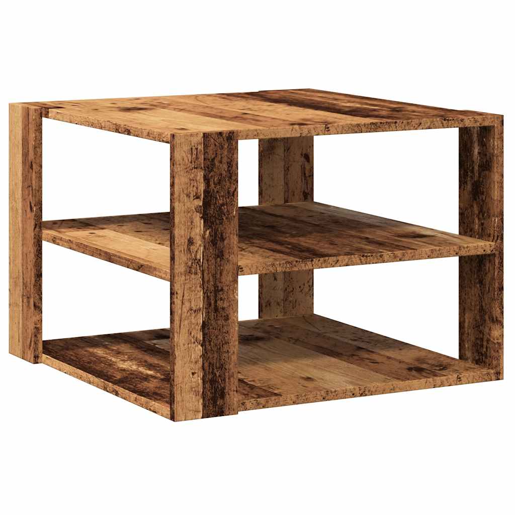 dohányzóasztal Régi fa 58x58x40 cm Műfa 58x58x40 cm Műanyag fa