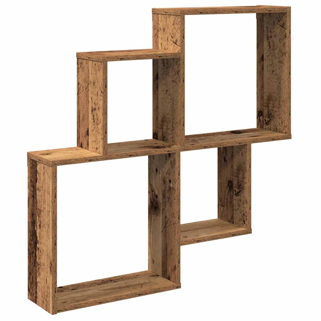 fali polc Régi fa 80x15x78,5 cm Gépelt fa