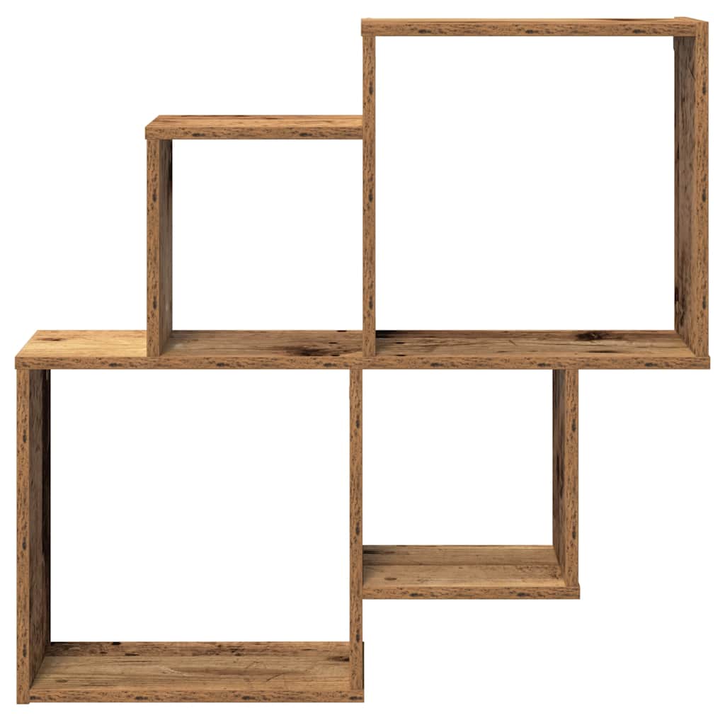 fali polc Régi fa 80x15x78,5 cm Gépelt fa