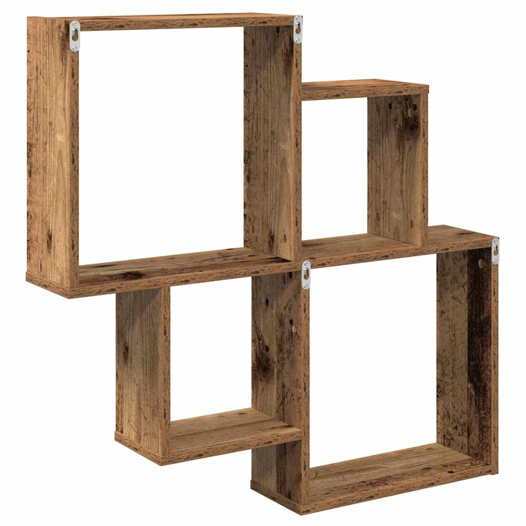 fali polc Régi fa 80x15x78,5 cm Gépelt fa