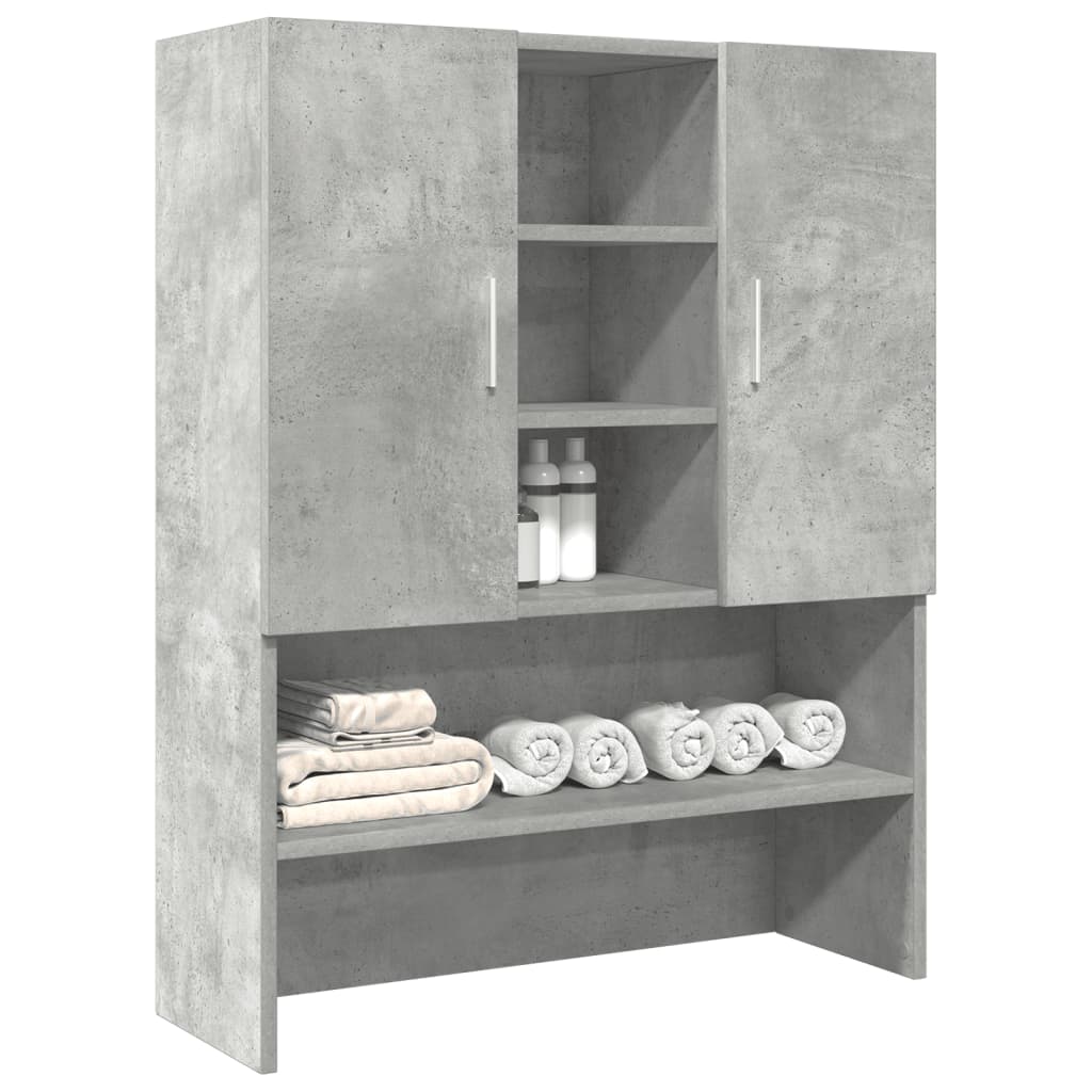 betonszürke mosógépszekrény 70,5 x 25,5 x 90 cm