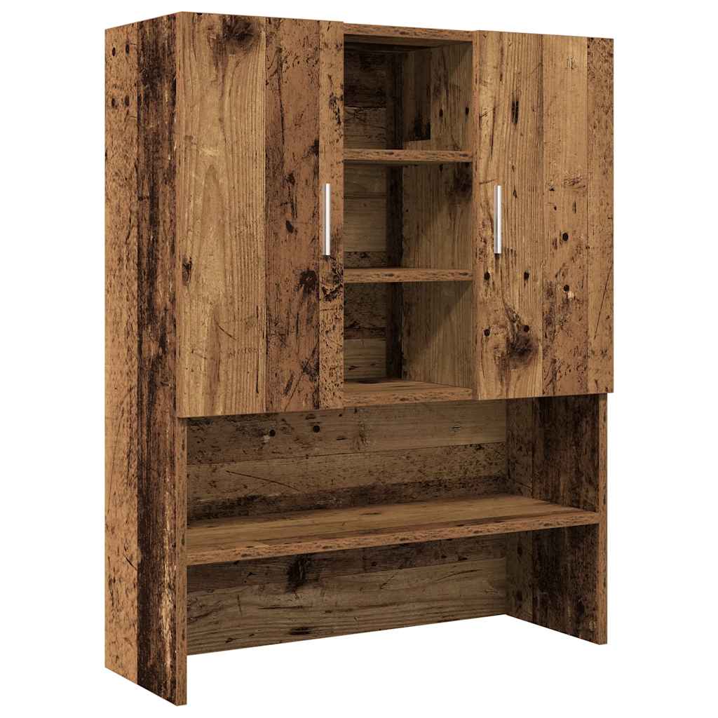antik fa színű mosógépszekrény 70,5 x 25,5 x 90 cm