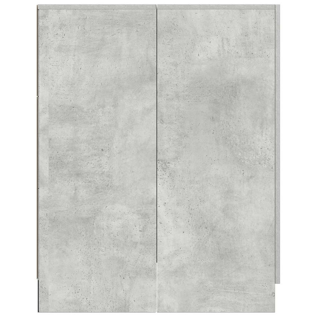 betonszürke mosógépszekrény 70,5 x 71,5 x 91,5 cm
