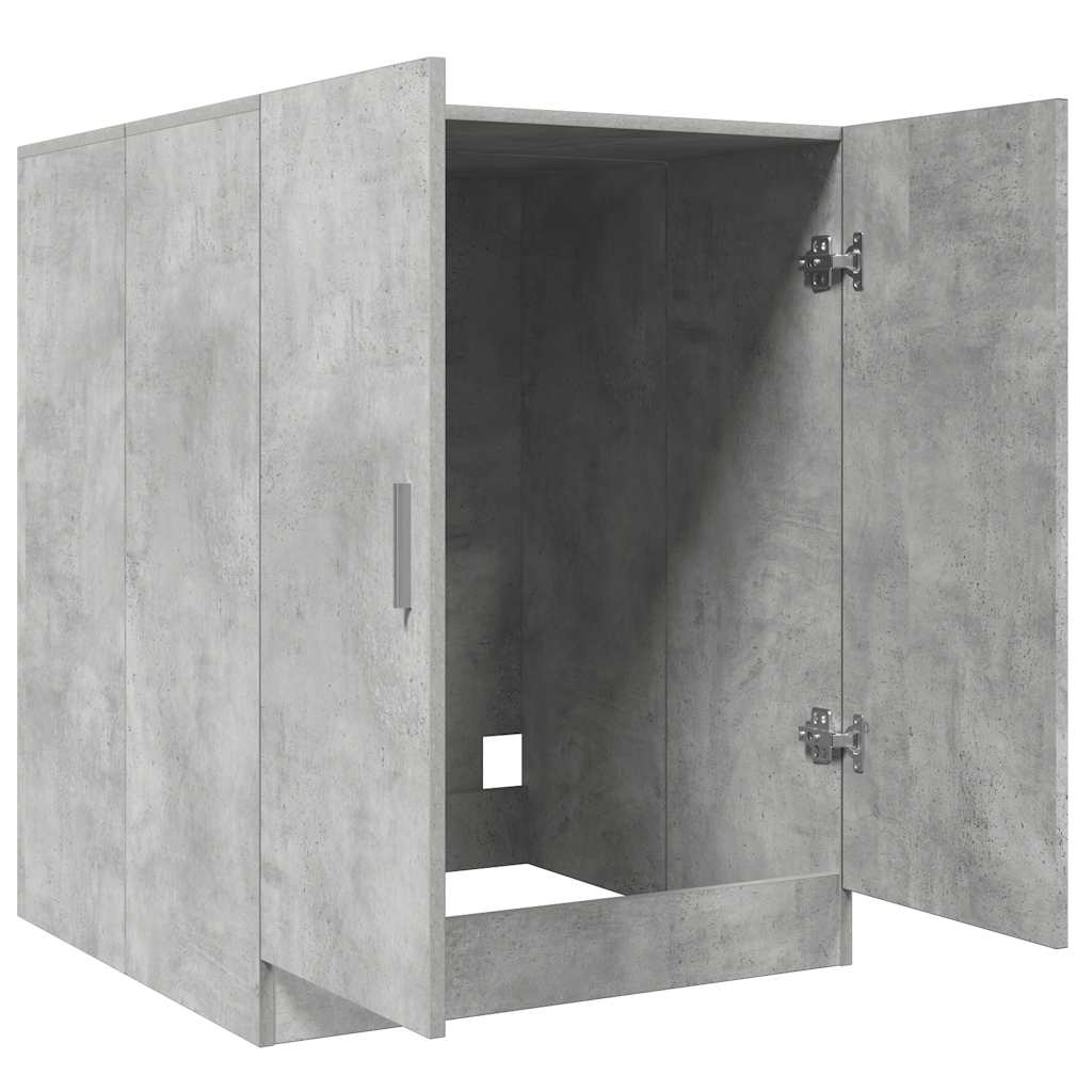 betonszürke mosógépszekrény 70,5 x 71,5 x 91,5 cm