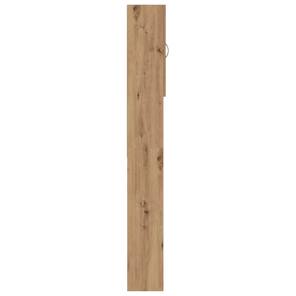 kézműves tölgy színű mosógépszekrény 64 x 25,5 x 190 cm